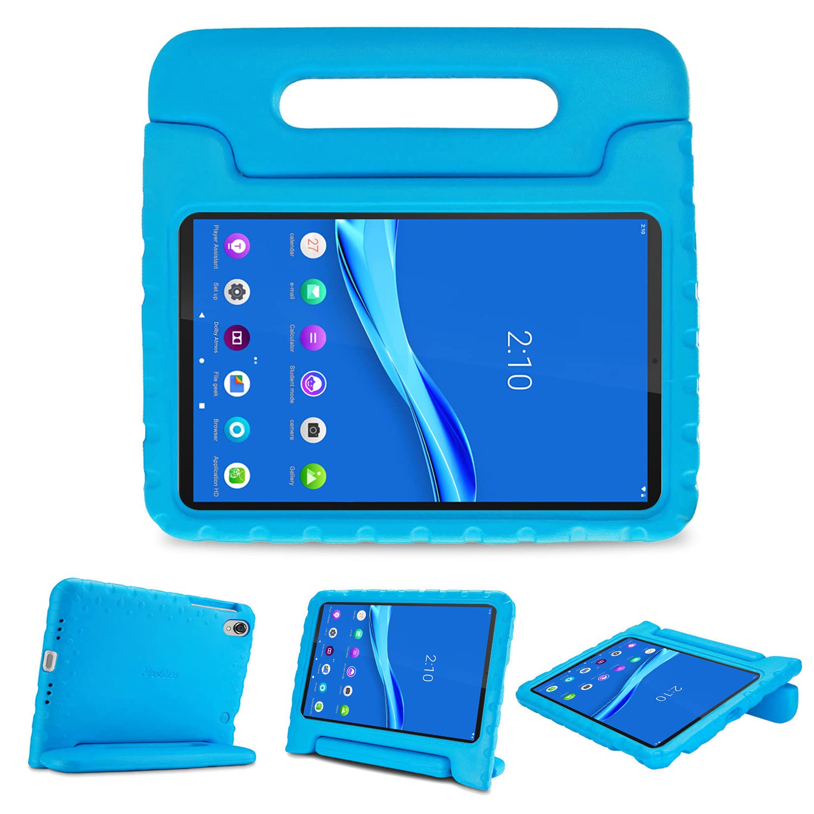 ProCase Kids Case for 10.3-Inch Lenovo Tab M10 Plus (2020 2nd Gen) / Lenovo Tab K10 (2021), Shockproof Convertible Handle Stand Cover, Lightweight Kids Friendly Case –Blue