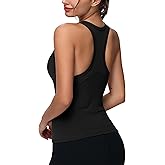 Dragon Fit Women's Workout Tank Tops Slim Fit Yoga Racerback Basic Sleeveless Gym Athletic Tops