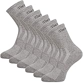 Toes&Feet Men's Anti-Odor Quick-Dry Seamless Breathable Quarter Crew Athletic and Dress Socks