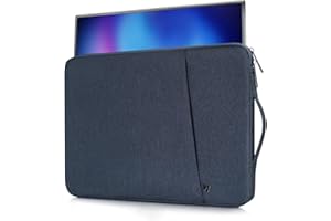 CASEDEER Portable Monitor Case 18.5 Inch,18 Inch Storage Sleeve Bag Compatible with Most Large 18.5 Inch Portable Monitor Carrying Pouch Bag with Pocket,Navy Blue(17.5x11.8 Inch)