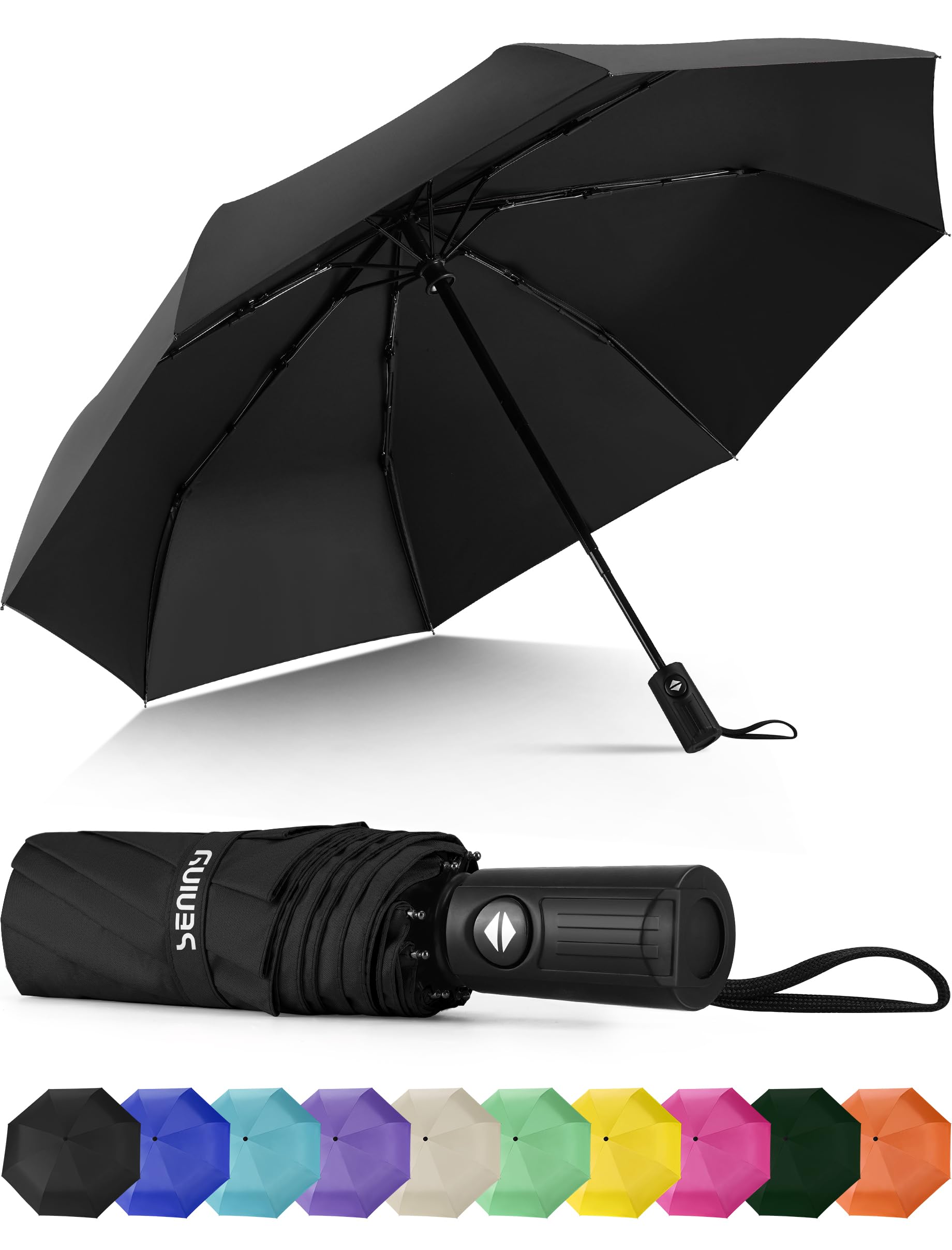 Seniny Windproof Travel Umbrella, Automatic