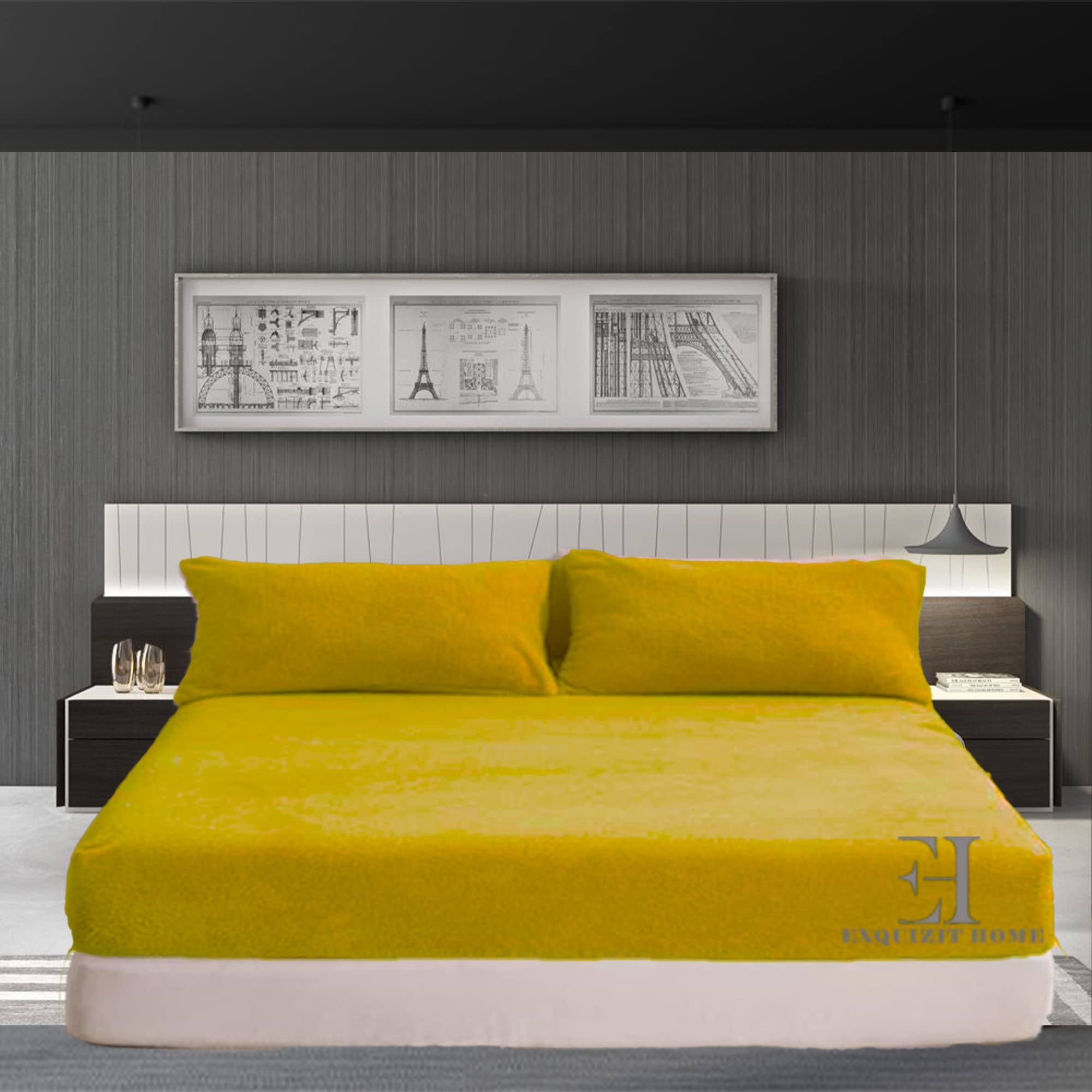 EXQUIZIT HOME® Teddy Fleece Extra Deep Fitted Sheet 30cm – Super Soft Teddy Bear Thermal Fitted Bed Sheet – Warm Cosy Winter Mattress Sheet (Ochre Single – 90cm x 190cm)