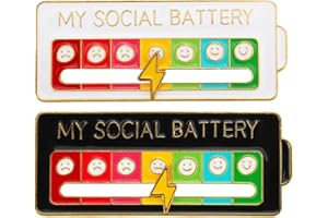 GANGDRY My Social Battery Creative Badge, 7 Days a Week Fun Enamel Emotional Badge, Functional Aesthetic Brooch, Perfect Accessory for Personalizing Backpacks, Jackets, Bags, or Any Fabric Surface with a Sense of Humor!