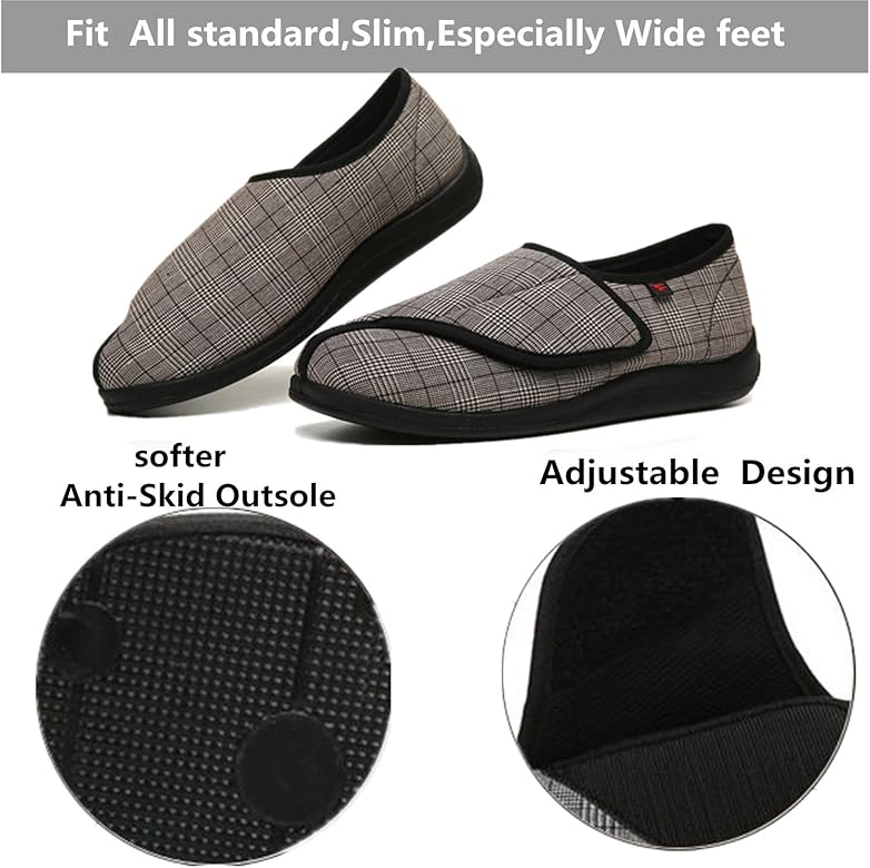 extra wide non slip shoes