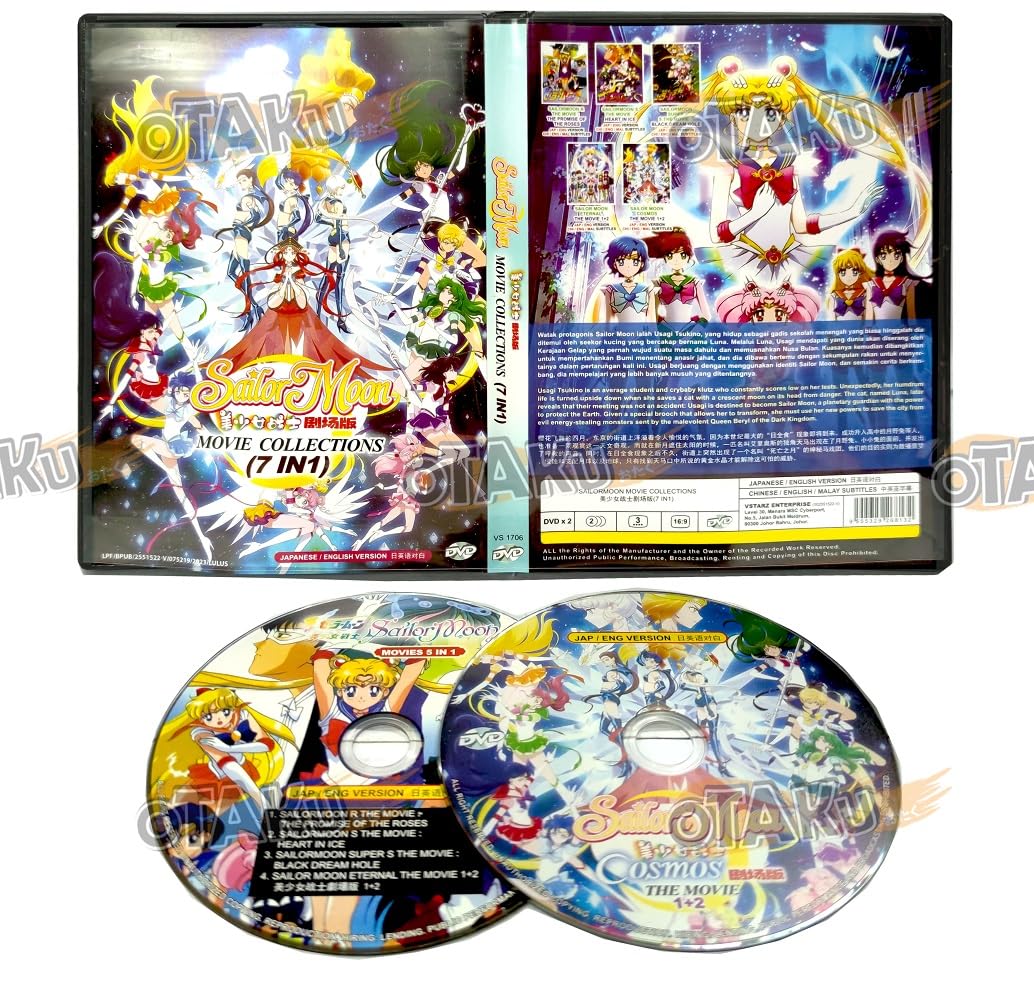 SAILORMOON MOVIE COLLECTIONS (7 IN 1) (SAILOR MOON) - ANIME MOVIE DVD BOX SET ( ENGLISH DUBBED WITH ENGLISH SUBS ) SHIP FROM UK
