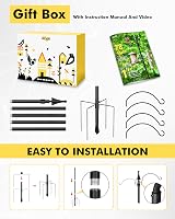 iBorn Bird Feeder Hanging Station 87Inch Heavy Duty Pole with 4 Hooks view 8