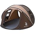 4 Person Easy Pop Up Tent,9.5’X6.6’X52'',Waterproof, Automatic Setup,2 Doors-Instant Family Tents for Camping, Hiking & Traveling