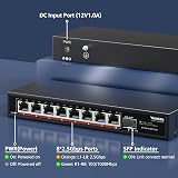 YuanLey 8 Port 2.5Gbe Unmanaged Ethernet Switch 10G SFP Metal Fanless view 3
