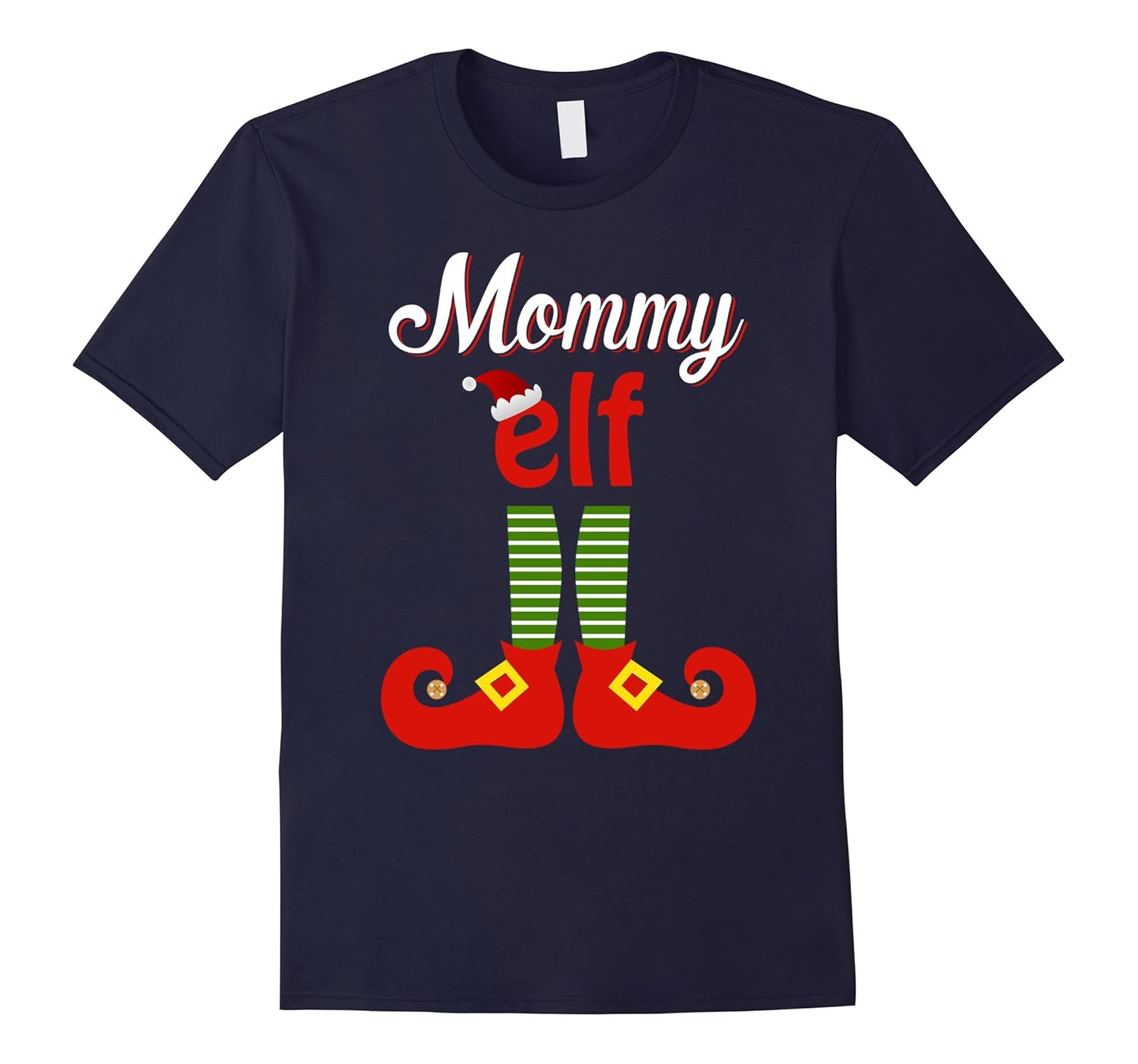 Mommy Elf Funny Christmas T-Shirt Family Christmas Tee Gift-ANZ