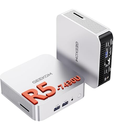 GEEKOM A5 Pro 2026 Edition Mini PC, AMD Ryzen 5 7530U, 16GB High