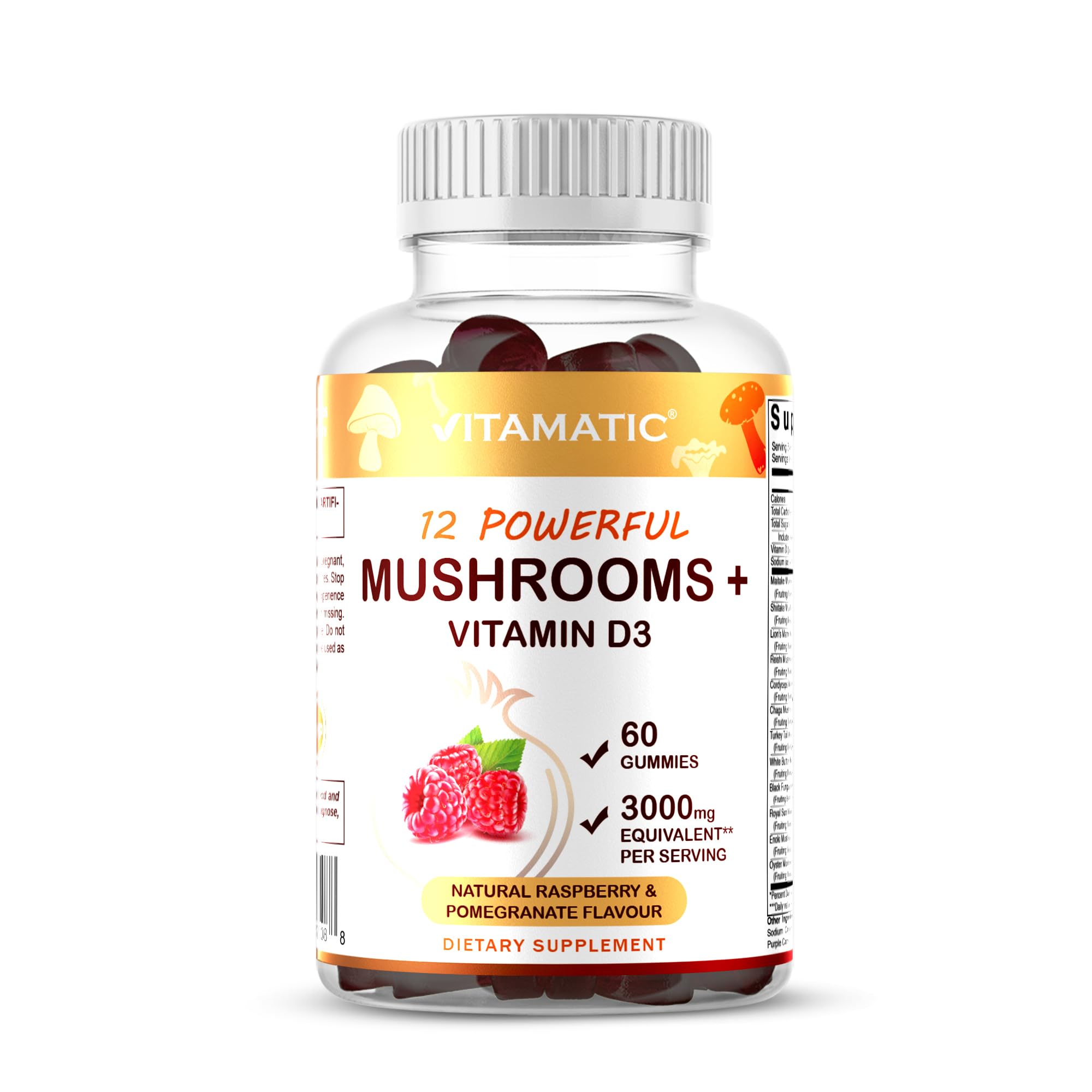 12 Powerful Mushrooms + Vitamin D3