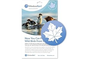 WindowAlert Maple Leaf Anti-Collision Decal - UV-Reflective Window Decal to Protect Wild Birds from Glass Collisions - Made in The USA