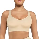 Wireless Push Up Bra for Women No Underwire Comfort Soft Daliy Bras, Wirefree Bralette Full Coverage Support Bras with Straps