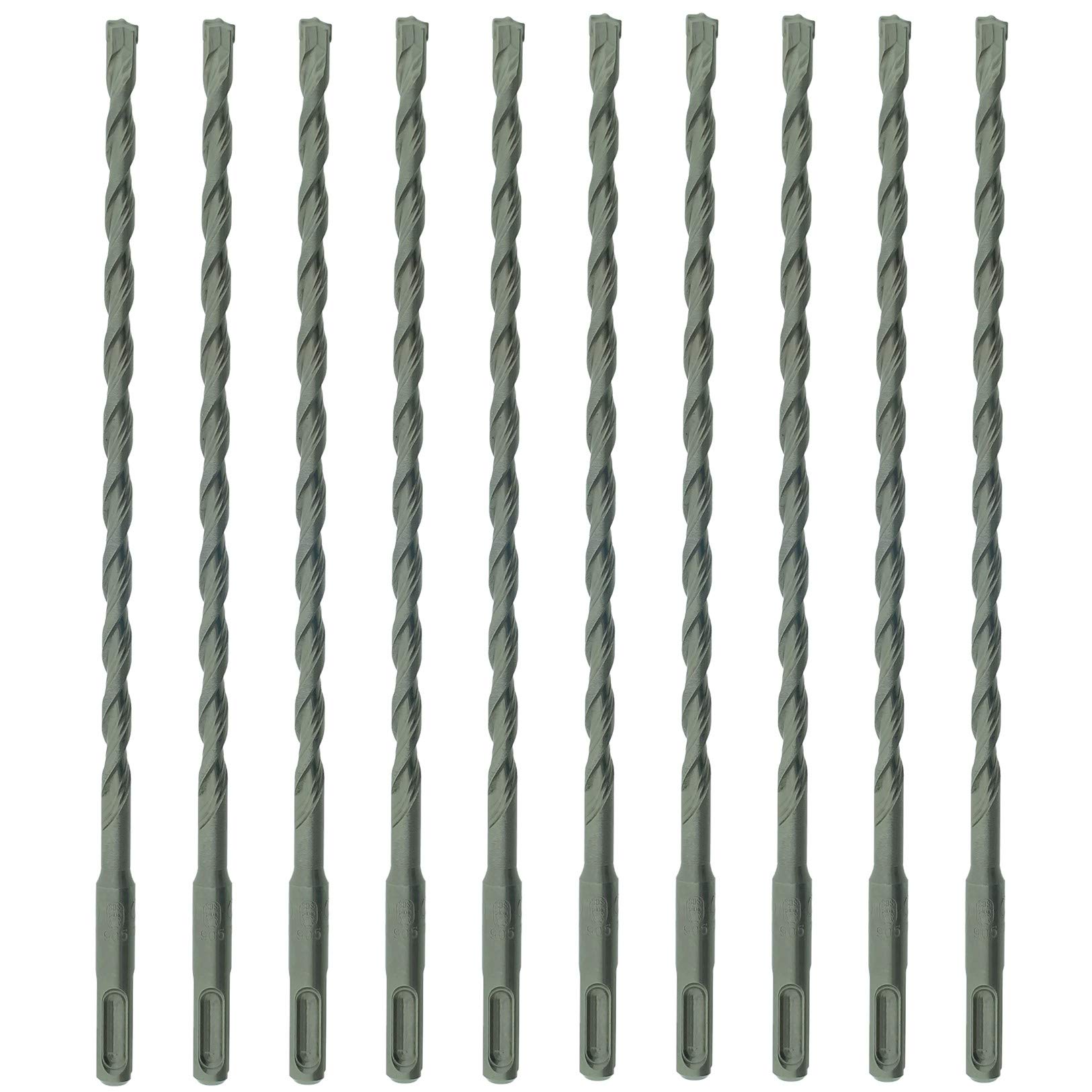 10 x SabreCut SDSB8_10 8mm x 210mm PGM Approved SDS Plus Drill Bits for Stone Concrete Brick