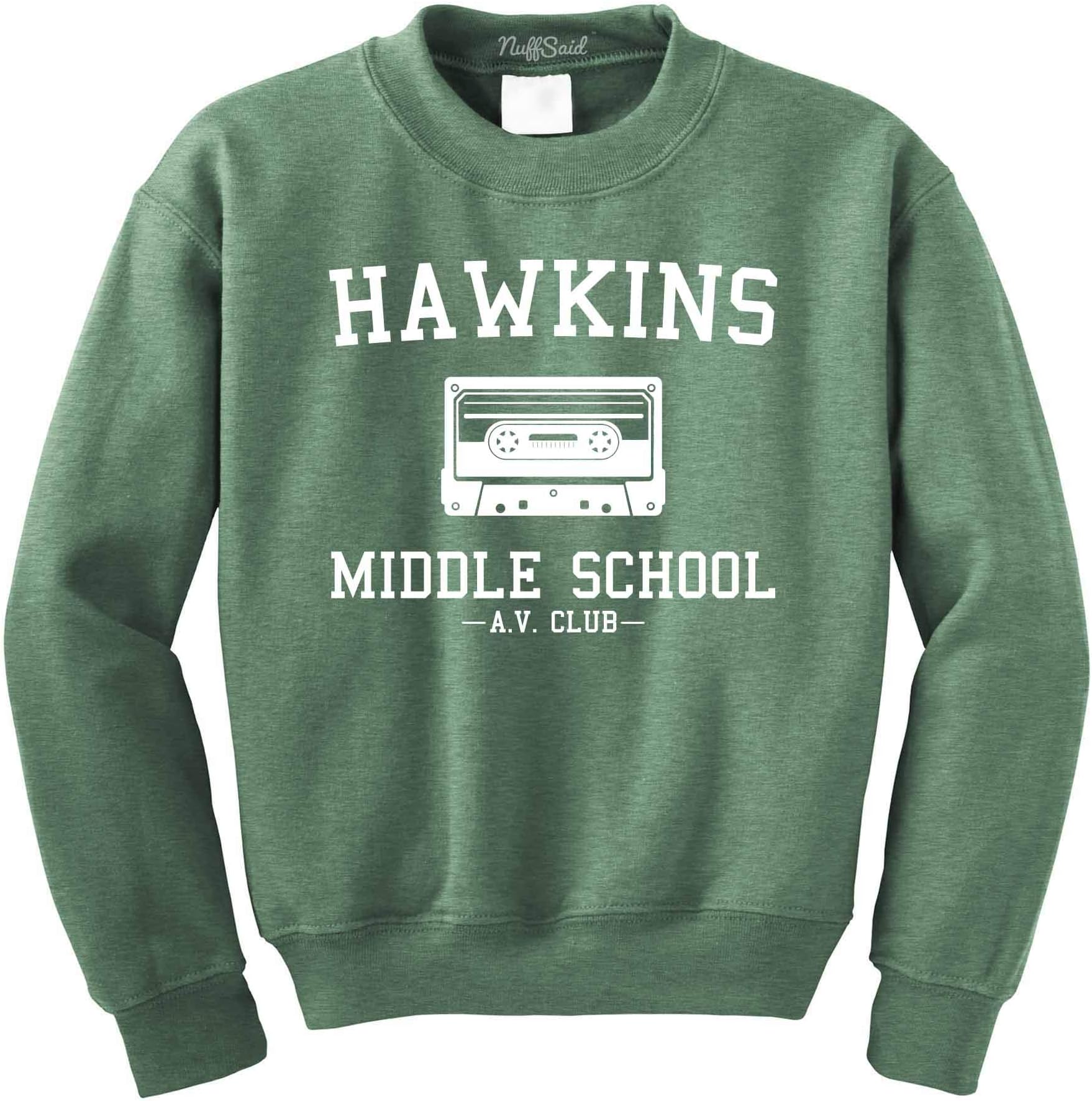 NuffSaid Hawkins Middle School AV Club Crewneck Sweatshirt Sweater - Unisex Crew Fit