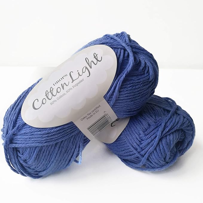 Cotton Blend Yarn for Knitting and Crocheting, 4 or Medium