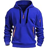 MANTORS Men's Fleece Hoodie Casual Long Sleeve 1/4 Zipper Pullover Sweatshirts