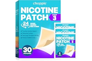 Choppie Nicotine Patch Step 3 for 30 Pcs, 7 mg Patches Delivered Over 24 Hours, Companion for Quitting, Progressively Diminishing Smoking Urges, Enhancing The Likelihood of Quitting Smoking