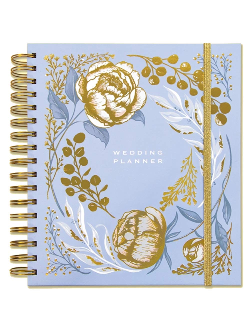 Rachel Ellen Powder Blue Luxury Wedding Planner Journal with Sections, Checklists and Pockets