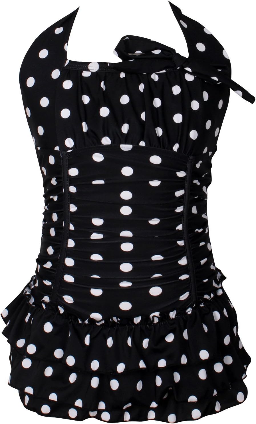 qyqkfly Polka Dot Girls Kids Bathing Suits Adjustable Swimsuits (FBA)