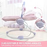 LADIDA Soft Baby Bouncer with Music and Vibration Pink Rabbit Theme view 4