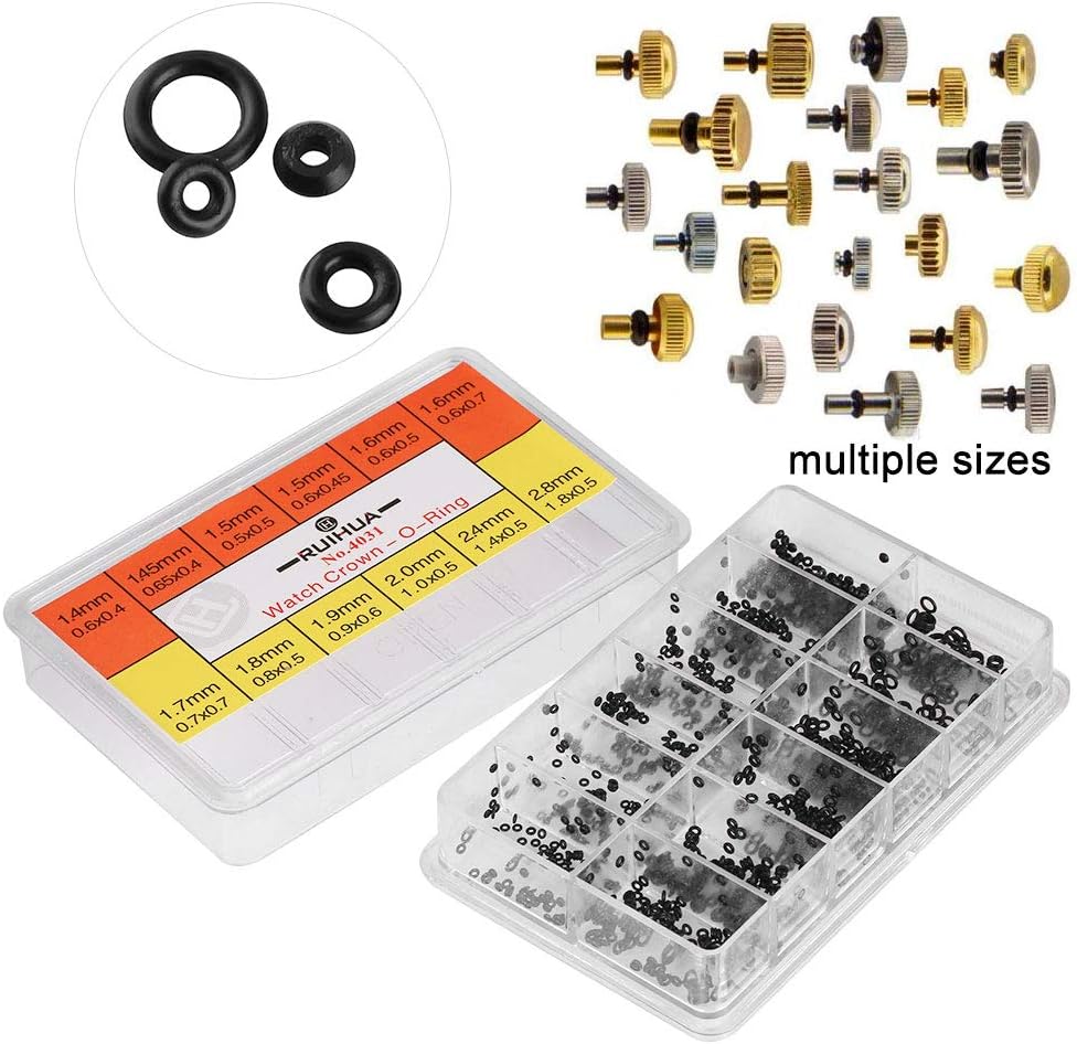 1 Box Rubber Washer Watch Crown O-Rings Waterproof Seals Repairing Tools, Watch Battery Replacement Tool Kit for Watchmakers Work - Image 3