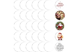 HAIFAFAFAING 30 Pcs Acrylic Circle Blanks Clear Acrylic Disc with Hole Transparent Ornament Blanks Miniature Bases Sheet Blank for Cutting Engraving Milestone Markers Name Cards Painting and DIY Projects 1.97inch