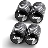 YUIQIEUY Tire Valve Stem Cap Cover for Jeep Belt O-Ring Seal Corrosion Resistant,Tire Valve Stem Air Cap 4 Pack Black