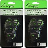 Champion 4-Wheel Baseball Softball Umpire Indicator Count Clicker (2-Pack)