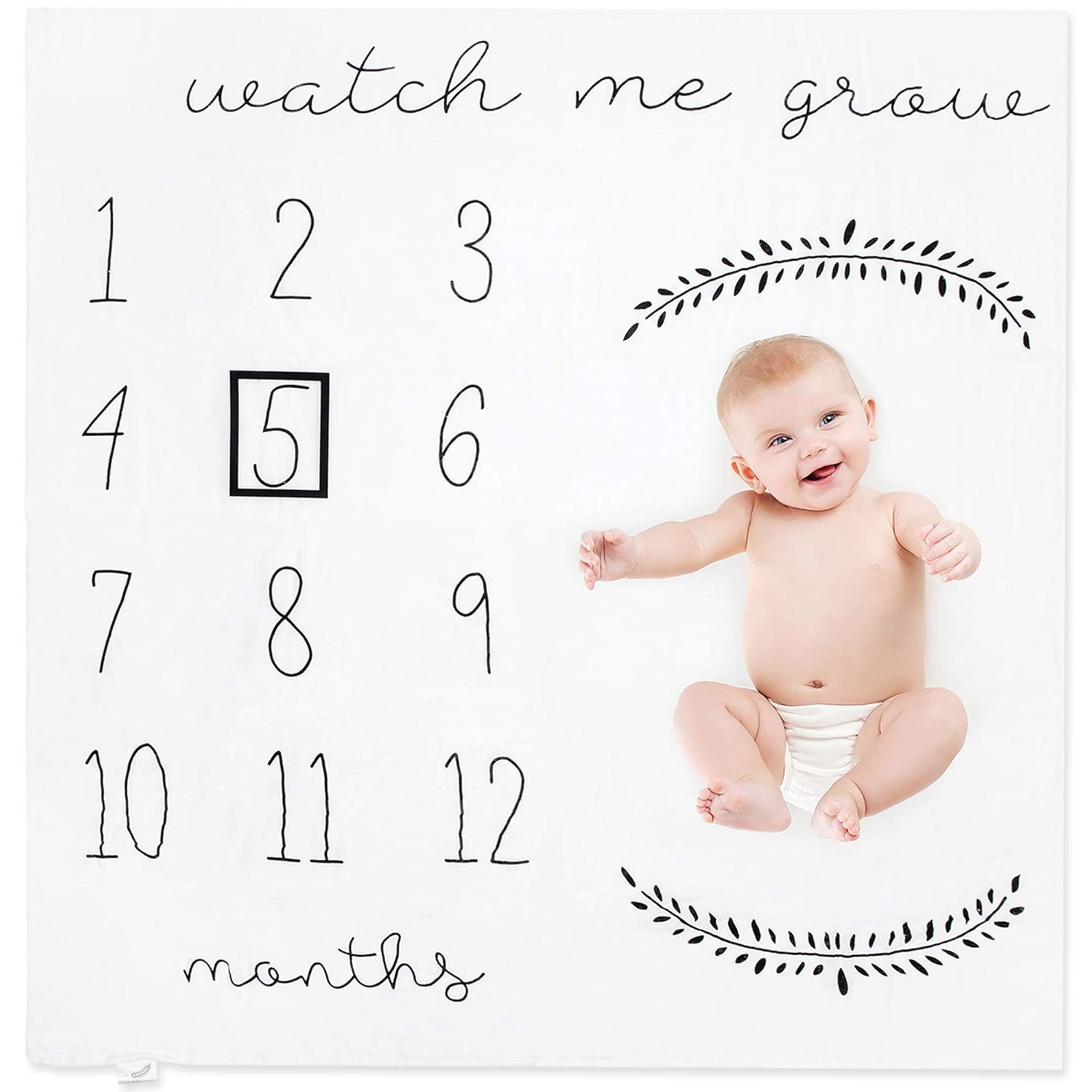 personalized baby boy milestone blanket