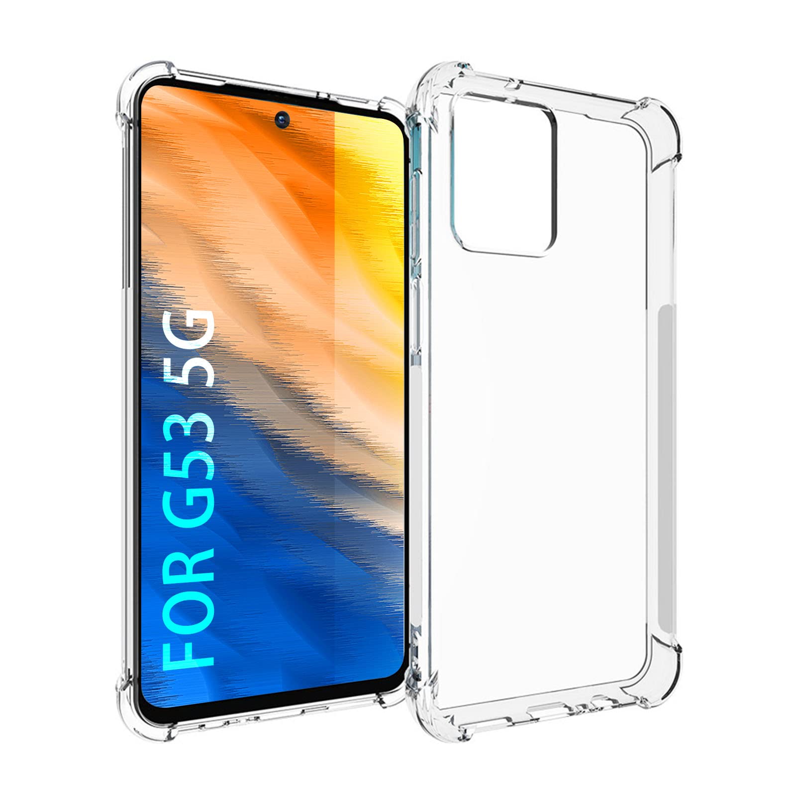 SCL Case for Moto G53 Case Motorola G53 Case Moto G53 Phone Case Motorola G53 5G Case, Soft Flexible Silicone Gel TPU Bumper Protection Cover [Anti Scratch][Anti Collision] Case