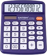 CATIGA 12 Digit Desktop Calculator Large LCD Dual Power CD-2786