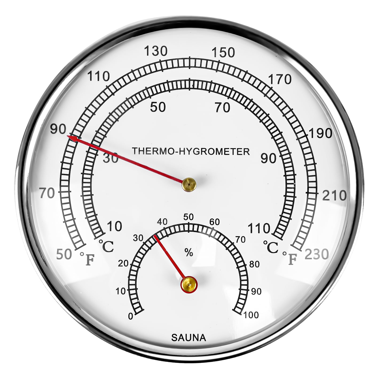Photo 1 of CHIVENIDO Sauna Thermometer Hygrometer - 2 in 1 Fahrenheit Thermometer for Sauna Room, Indoor Temperature Humidity Monitor, Sauna Accessories for Infrared Steam Saunas