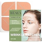 Titaya Forehead Wrinkle Patches 160PCS Versatile Smile Line Patches,Bio Cotton Facial Wrinkle Patches,Face Tape for Wrinkles Overnight Between Eyebrows Frown 11 Eye Lip,Self Care Gifts for Women/Men