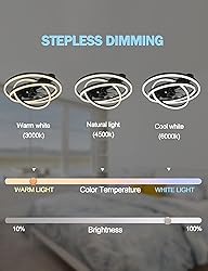 Dawn Whisper 24" Ceiling Fans with Lights, Flush