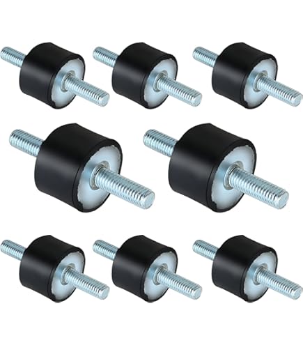 4 Piezas Amortiguadores De Goma M8 M6 Antivibración – Soporte Aislador Para Compresor, Motor, Bomba | Reduce Ruido Y Vibraciones