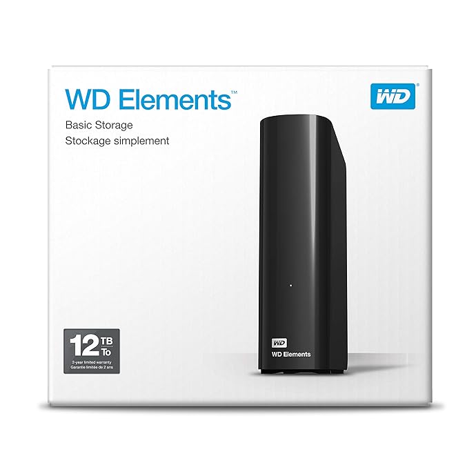 金盒特价 Western Digital 西部数据 Elements 移动硬盘 12TB 7折$174.99 海淘转运到手约￥1235