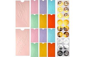 JSFELYE 14 Pack Eid mubarak envelopes Embossed Envelopes Gift Eid envelopes for cash| Eidi envelope for kids | Eid Decor (Multi Color) (Light Pink) (Pink)