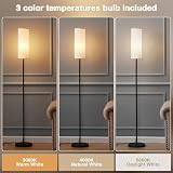 Aooshine Floor Lamp Modern Linen Shade 64 Tall Reading Light with Bulb view 2