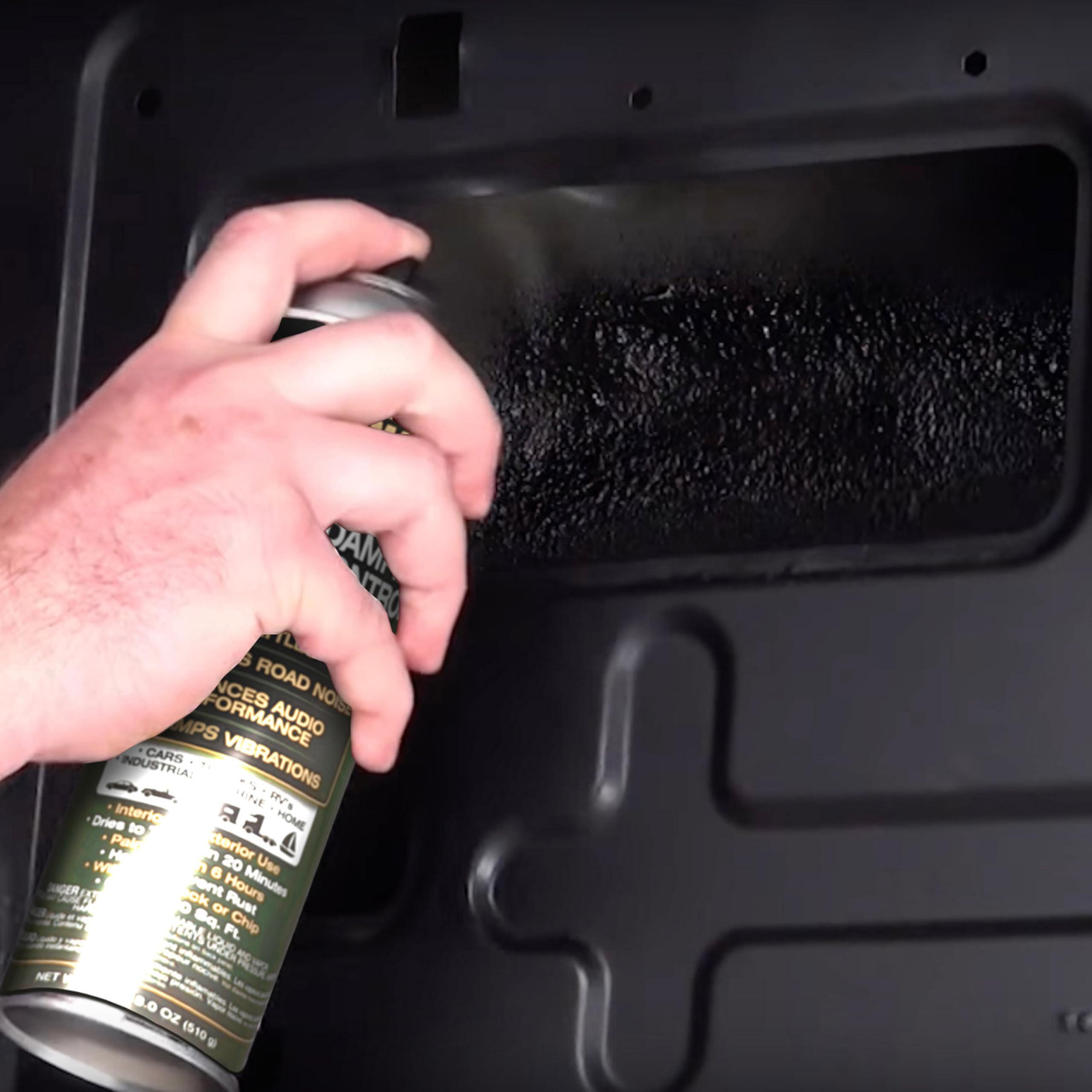 Design Engineering 50220 Boom Mat Damping Spray | Spray-On Sound Deadener for Cars | Eliminate Road Noise | Dampen Vibrations | Enhance Car Audio | Covers 20 Sq Ft