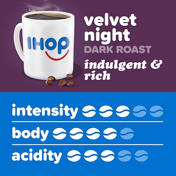 IHOP VELVET NIGHT DARK ROAST KEURIG K-CUP COFFEE PODS,10 CT BOX