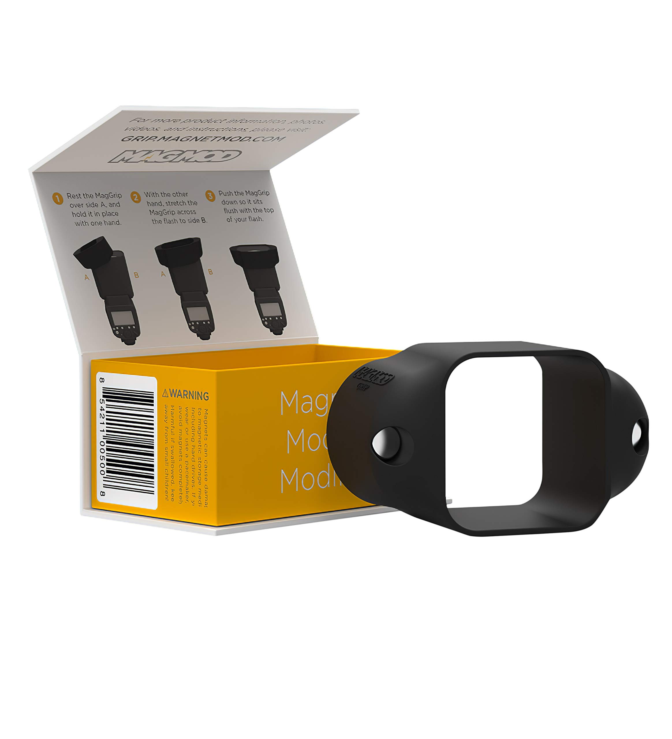 MagMod MagGrip - Universal Magnetic Mount Base for MagMod Flash Modifier System - Compatible with Godox, Canon, Nikon, Sony, Yongnuo and Most Speedight Flashes