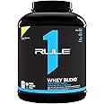 Rule One Proteins, R1 Whey Blend- Frozen Banana, 24g Fast-Acting Whey Protein Concentrates, Isolates, and Hydrolysates Per Serving, with Naturally Occurring EAAs and BCAAs, 5lbs