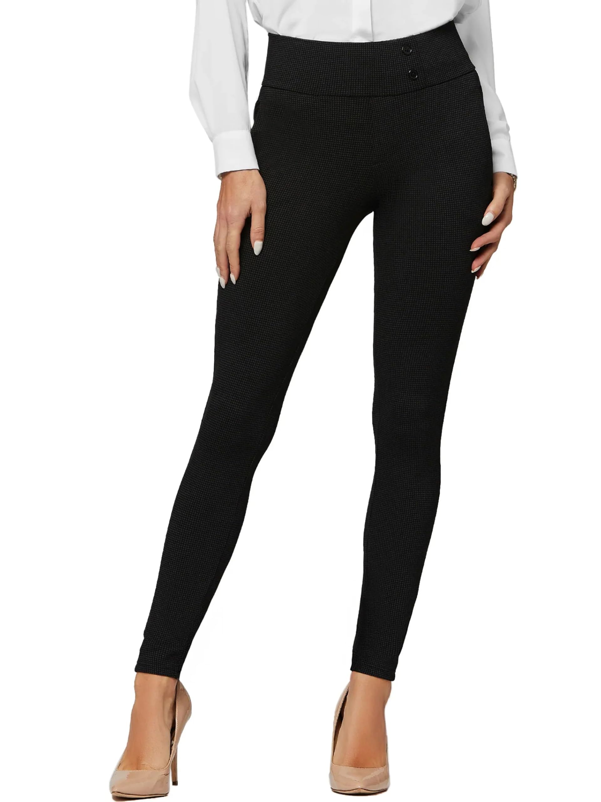 Photo 1 of Conceited Womens Dress Pants with Tummy Control - Wear to Work - Stretch High Waisted Slacks with Pockets - Practically Posh - X-Small