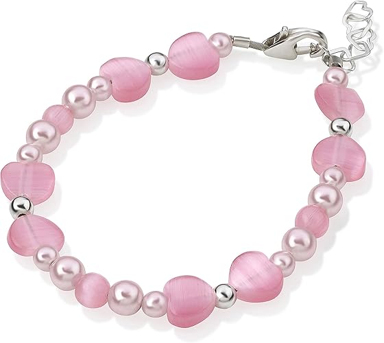 rose gold christening bracelet