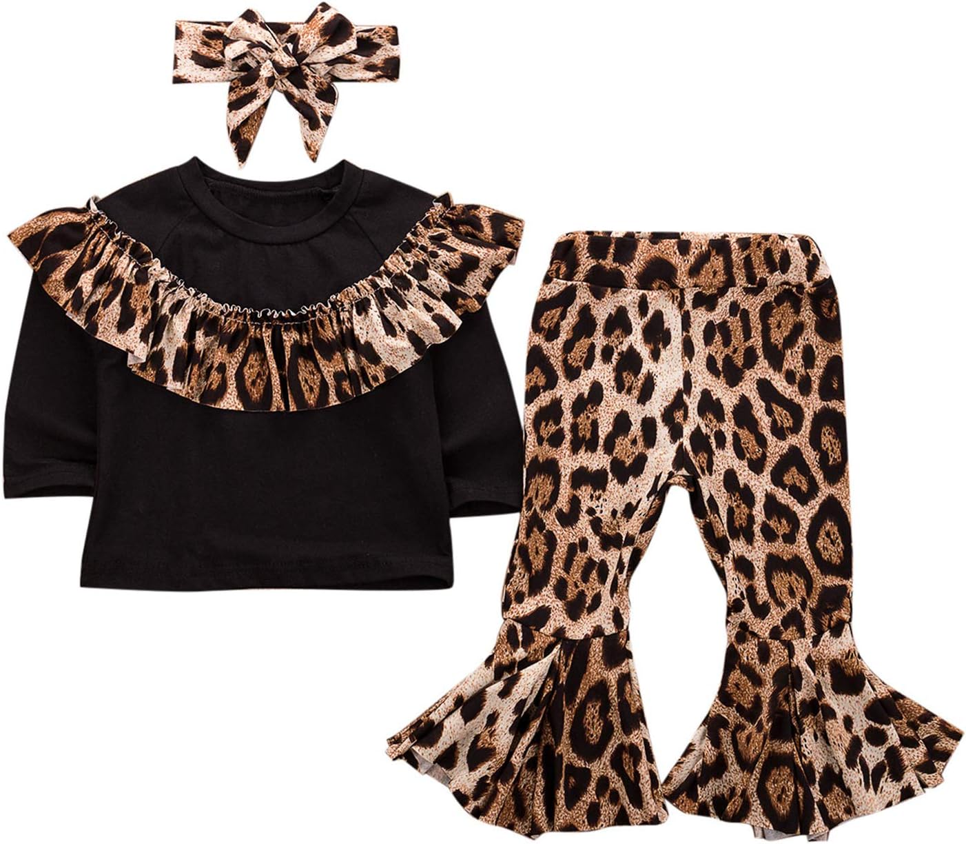 2PCS Baby Girl Off Shoulder Tube Top Shirt+Ruffle Floral Pants Casual Clothing