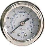 Viair 90087 2.0" White Face Illuminated Single Needle Gauge