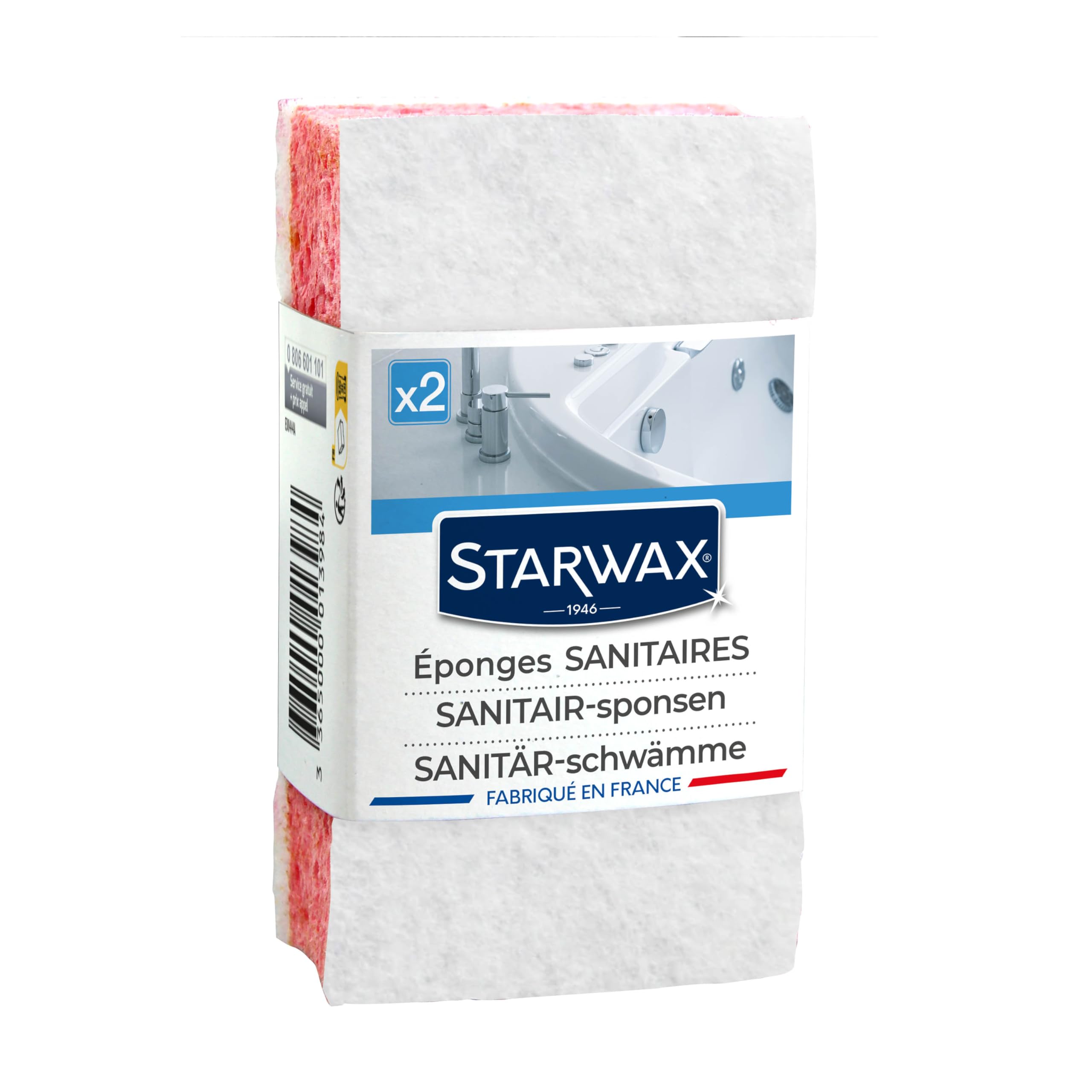 STARWAX Sanitary Sponges – Pack of 2 – Pack of 3 Blue/Pink