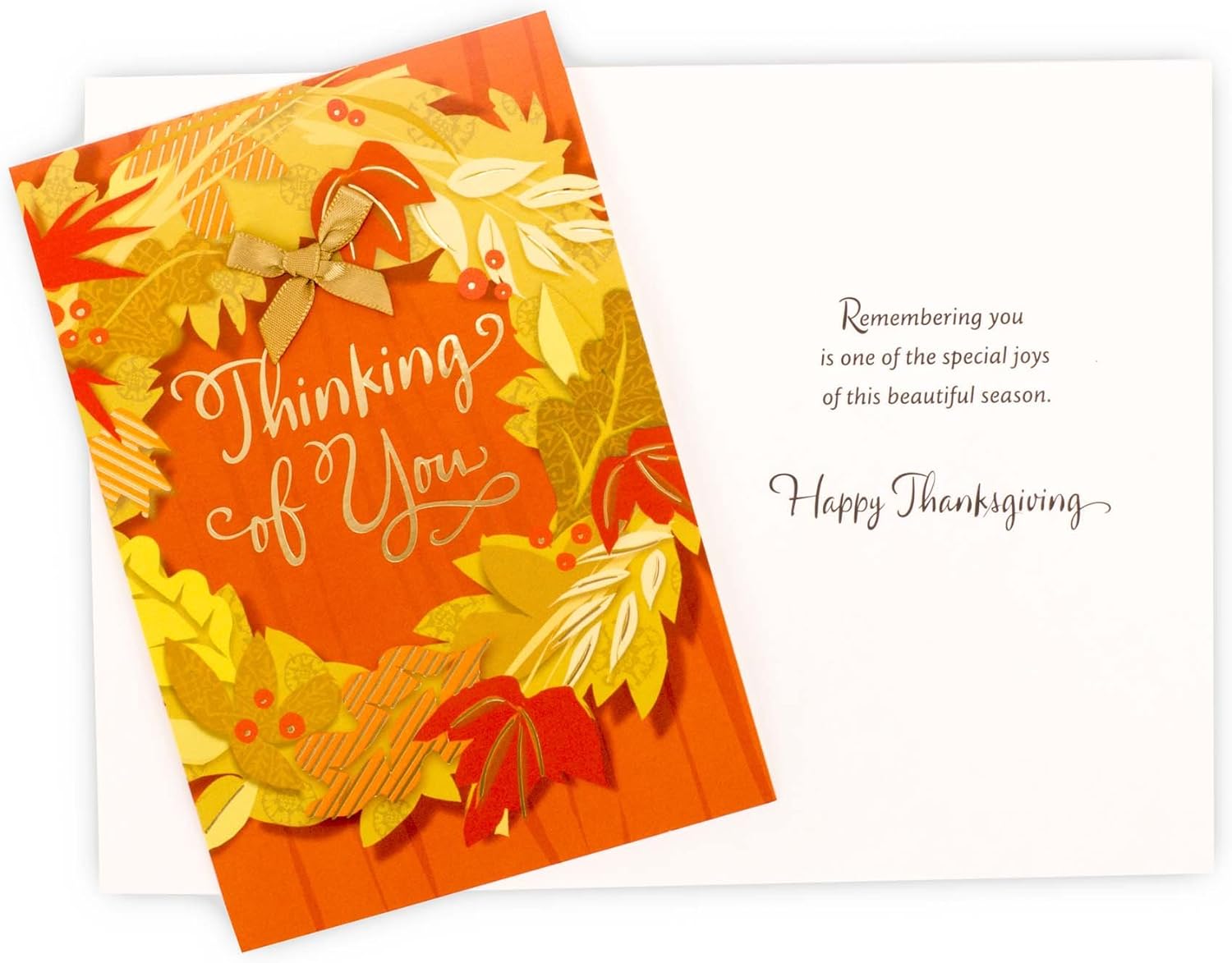 Amazon Com Hallmark Pack Of Thanksgiving Cards Fall Door 6 Cards With Envelopes Office Products