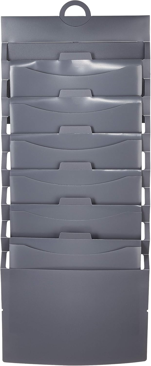 Basics Hanging 6 Pocket File Folders - Multicolor : Office Products